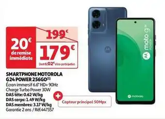 Auchan Motorola - smartphone g24 power 256go offre