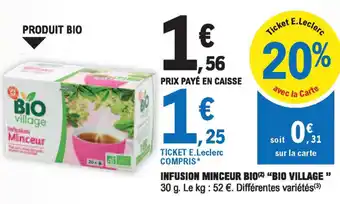 E.Leclerc Infusion Minceur Bio offre
