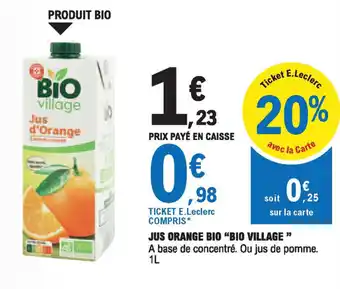 E.Leclerc Jus orange Bio offre