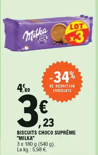 E.Leclerc Biscuits Choco Suprême "Milka" offre