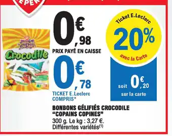 E.Leclerc Bonbons Gélifiés crocodile offre