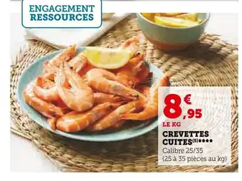 Super U CREVETTES CUITES offre