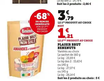 Super U PLAISIR BRUT BENENUTS offre