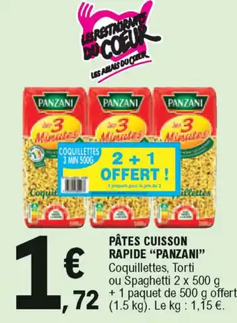 E.Leclerc Pâtes cuisson Rapide "Panzani" offre