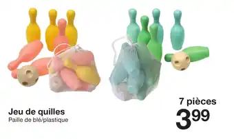 Zeeman Jeu de quilles Paille de blé/plastique offre