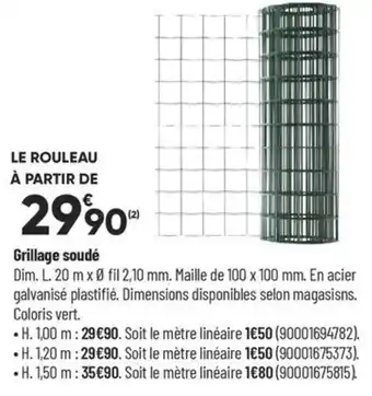 Bricorama Grillage soudé offre