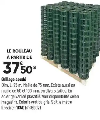 Bricorama Grillage soudé offre