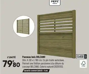 Bricorama Panneau bois BOLZANO offre