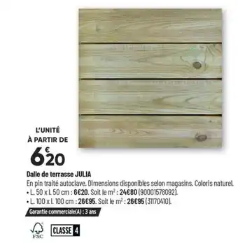 Bricorama Dalle de terrasse JULIA offre