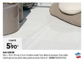 Bricorama Dalle SABLINE offre