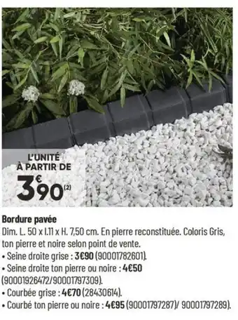 Bricorama Bordure pavée offre