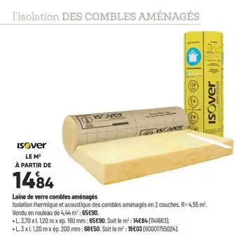 Bricorama Laine de verre combles aménagés offre