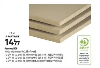 Bricorama Panneau MDF offre
