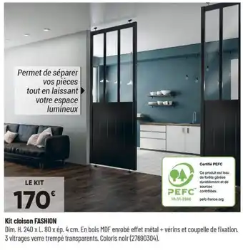 Bricorama Kit cloison FASHION offre