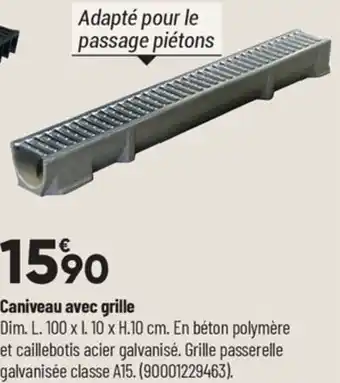Caniveau avec grille