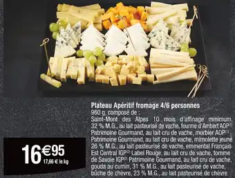 Cora x Carrefour Plateau Apéritif fromage 4/6 personnes offre