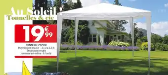 La Foir'Fouille TONNELLE PEPITO Polyéthylène et acier - 3 x3 x 2,5 m Existe aussi en gris offre