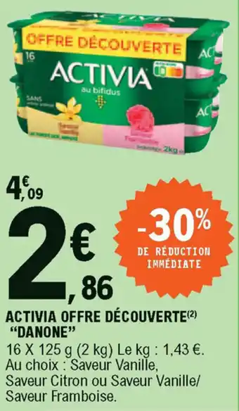 E.Leclerc Activia offre découverte offre