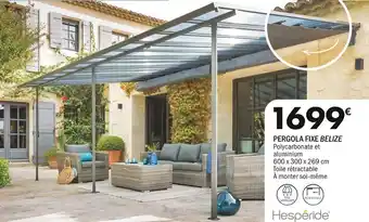 La Foir'Fouille PERGOLA FIXE BELIZE Polycarbonate et aluminium offre