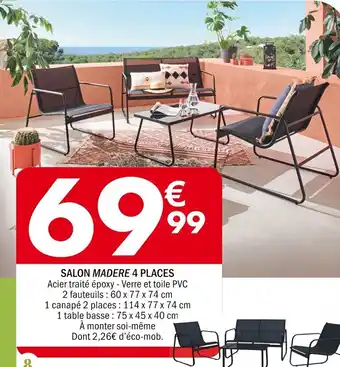 La Foir'Fouille SALON MADERE 4 PLACES offre