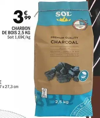 La Foir'Fouille CHARBON DE BOIS 2,5 KG offre