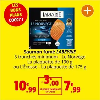 Coccimarket Saumon fumé LABEYRIE offre