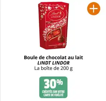 Coccimarket Boule de chocolat au lait LINDT LINDOR La boîte de 200 g offre