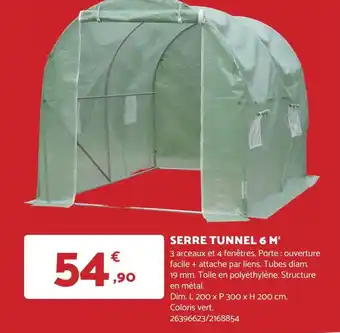 Bricomarché SERRE TUNNEL 6 M² offre
