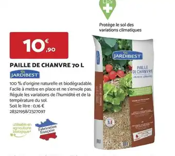 Bricomarché PAILLE DE CHANVRE 70 L offre