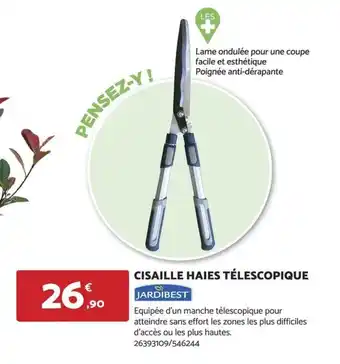 CISAILLE HAIES TÉLESCOPIQUE JARDIBEST