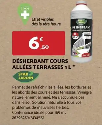 Bricomarché DÉSHERBANT COURS ALLÉES TERRASSES 1 L * offre