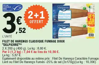 E.Leclerc Filet de Harengs Classique Fumage Doux offre