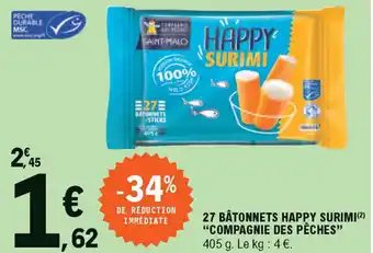 E.Leclerc 27 Bâtonnets Happy Surimi offre