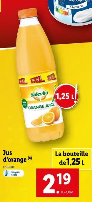 Lidl Solevita Jus d’orange offre