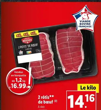 Lidl 2 rôtis de bœuf offre