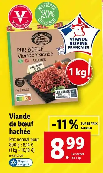 Lidl Viande de bœuf hachée offre