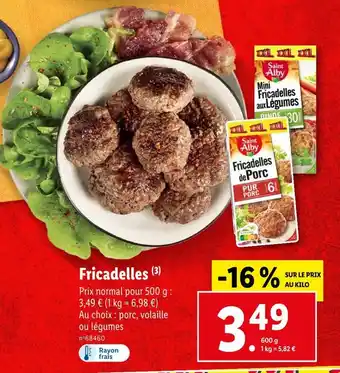 Lidl Saint Alby Fricadelles offre