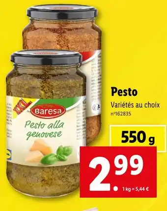 Lidl BARESA Pesto offre