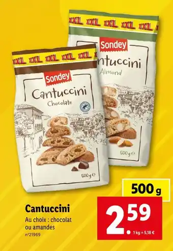 Lidl Sondey Cantuccini offre
