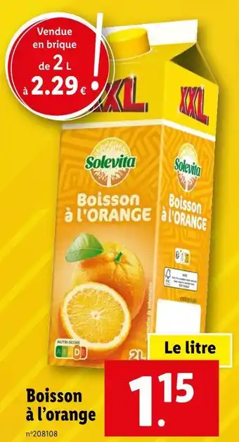 Lidl Solevita Boisson à l’orange offre