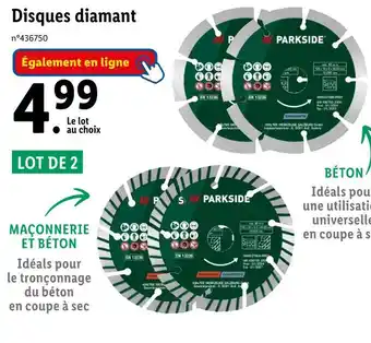 Lidl PARKSIDE Disques diamant offre