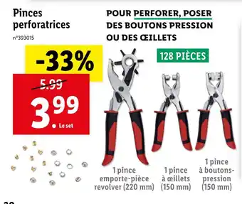 Lidl Pinces perforatrices offre