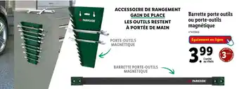 Lidl Barrette porte outils ou porte-outils magnétique offre