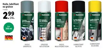 Lidl PARKSIDE Huile, lubrifiant ou graisse offre
