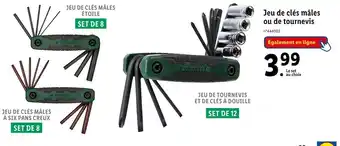Lidl Jeu de clés mâles ou de tournevis offre