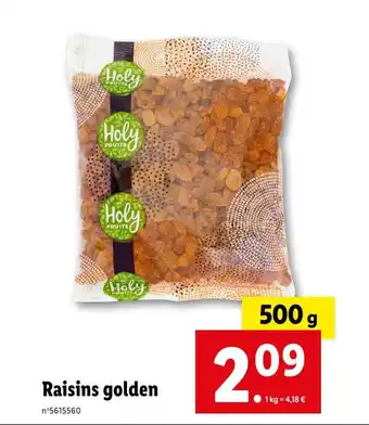 Lidl Raisins golden offre