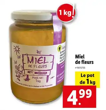 Lidl Les apiculteurs associés Miel de fleurs offre