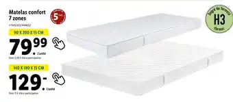 Lidl Matelas confort 7 zones offre