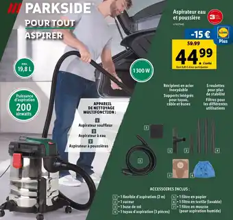 Lidl PARKSIDE Aspirateur eau et poussière offre