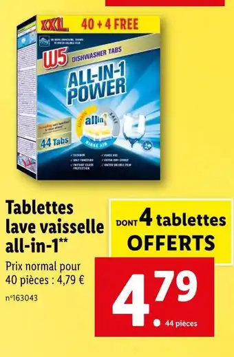 W5 Tablettes lave vaisselle all-in-1